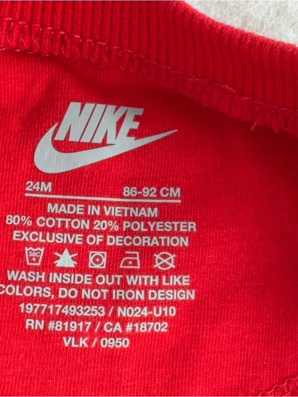 Nike Baby Girls 2PC Shorts Set University Red Flutter Sleeve Outfit 24M NWT NEW - Picture 4 of 8